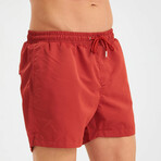 Solid Men's Swimsuit // Brick (2XL)