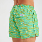 Crocodile Pattern Men's Swimsuit // Green (M)