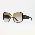 Ferragamo // Women's // Sunglasses SF942S/326 // Khaki Brown Gradient