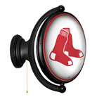 Boston Red Sox // Oval Rotating Lighted Wall Sign (Oval White)