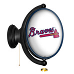 Atlanta Braves // Oval Rotating Lighted Wall Sign (Oval White)