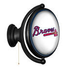 Atlanta Braves // Oval Rotating Lighted Wall Sign (Oval White)
