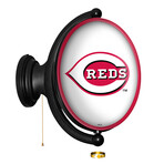 Cincinnati Reds // Oval Rotating Lighted Wall Sign (Oval White)