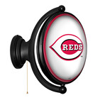 Cincinnati Reds // Oval Rotating Lighted Wall Sign (Oval White)
