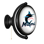 Miami Marlins // Oval Rotating Lighted Wall Sign (Oval White)