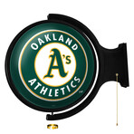 Oakland Athletics // Round Rotating Lighted Wall Sign (Original)