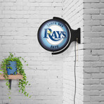 Tampa Bay Rays // Round Rotating Lighted Wall Sign (Original)