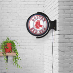 Boston Red Sox // Round Rotating Lighted Wall Sign (Original)