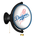 Los Angeles Dodgers // Oval Rotating Lighted Wall Sign (Oval White)