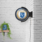 Kansas City Royals // Round Rotating Lighted Wall Sign (Royal)