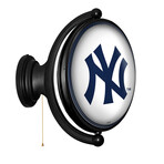 New York Yankees // Oval Rotating Lighted Wall Sign (Oval White)