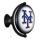 New York Mets // Oval Rotating Lighted Wall Sign (Oval White)