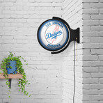 Los Angeles Dodgers // Round Rotating Lighted Wall Sign (Original)