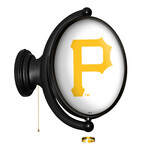 Pittsburgh Pirates // Oval Rotating Lighted Wall Sign (Oval White)