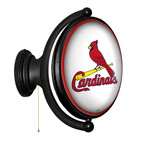 St. Louis Cardinals // Oval Rotating Lighted Wall Sign (Oval SLT / Navy Blue)