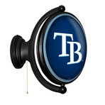 Tampa Bay Rays // Oval Rotating Lighted Wall Sign (Oval Rays / White)