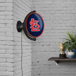 St. Louis Cardinals // Oval Rotating Lighted Wall Sign (Oval SLT / Navy Blue)