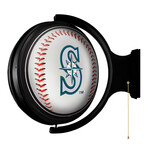 Seattle Mariners // Round Rotating Lighted Wall Sign (Original)