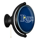 Tampa Bay Rays // Oval Rotating Lighted Wall Sign (Oval Rays / White)