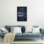 Winchester Rifle // Navy Blue Patent Blueprint Print // Aged Pixel