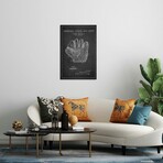 Baseball Glove // Charcoal Patent Blueprint Print // Aged Pixel