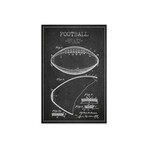 Football // Charcoal Patent Blueprint Print // Aged Pixel