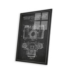 Photographic Camera // Charcoal Patent Blueprint Print // Aged Pixel