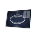 Football // Navy Blue Patent Blueprint Print // Aged Pixel