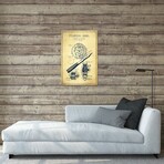 Fishing Reel Vintage // Patent Blueprint Print // Aged Pixel