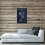 Toilet Paper // Navy Blue Patent Blueprint Print // Aged Pixel