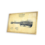 Guitar Vintage // Patent Blueprint Print // Aged Pixel