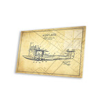 Airplane Vintage // Patent Blueprint Print // Aged Pixel