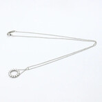 Tiffany & Co. Platinum Open Circle Necklace // 16.14'' // Store Display