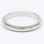 Tiffany & Co. Platinum Classic Milgrain Ring // Ring Size: 8 // Store Display