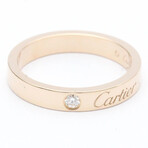 Cartier 18k Rose Gold Engraved Ring Diamond // Ring Size: 4.75 // Store Display