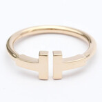 Tiffany & Co. 18k Rose Gold T Wire Ring // Ring Size: 6 // Store Display