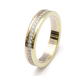 Cartier 18k Rose Gold + 18k Yellow Gold Vendome Diamond Ring // Ring Size: 4.5 // Store Display