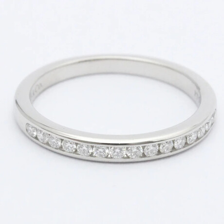 Tiffany & Co. Platinum Channel-Setting Diamond Ring // Ring Size: 5 // Store Display