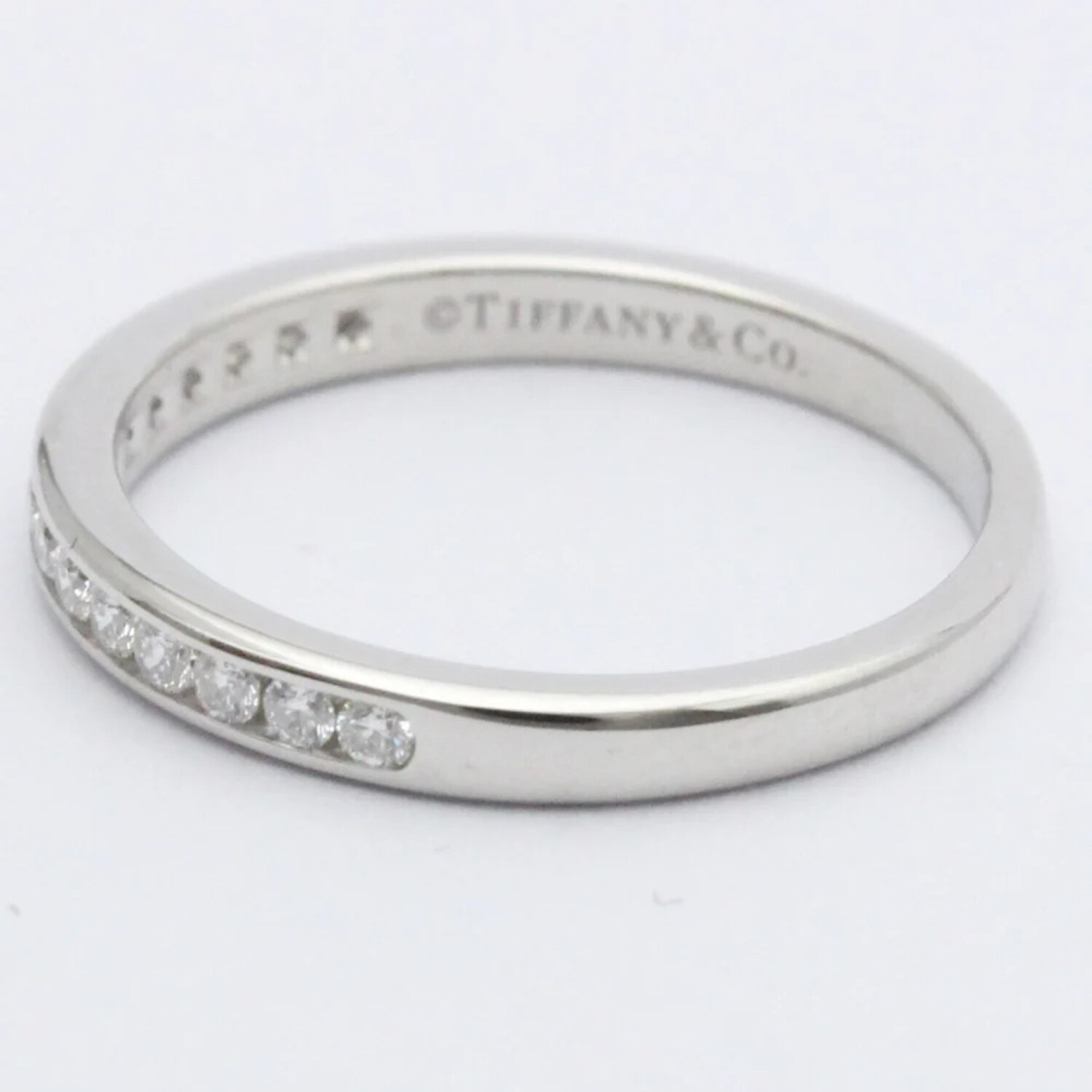 Tiffany & Co. Platinum ChannelSetting Diamond Ring // Ring Size 5