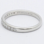 Tiffany & Co. Platinum Channel-Setting Diamond Ring // Ring Size: 5 // Store Display