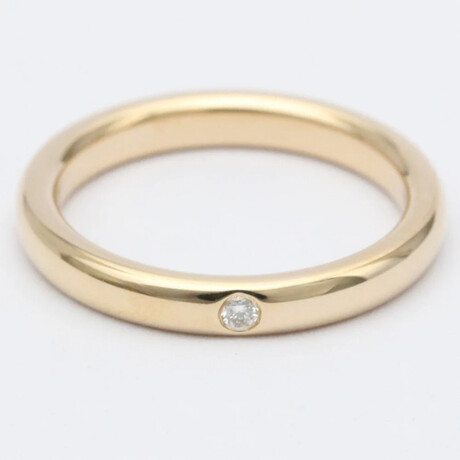 Tiffany & Co. 18k Rose Gold Stacking Band Ring With Diamond // Ring Size: 6 // Store Display