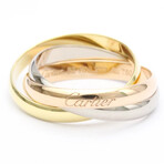 Cartier 18k Rose Gold + 18k White Gold + 18k Yellow Gold Trinity Ring // Ring Size: 6 // Store Display