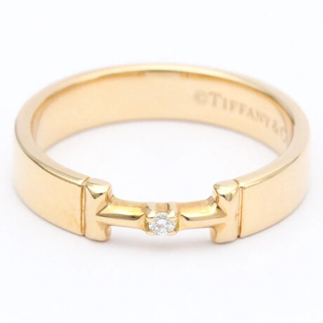 Tiffany & Co. 18k Rose Gold Double T Diamond Ring // Ring Size: 6 // Store Display