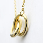 Tiffany & Co. 18k Yellow Gold Double Loop Necklace // 15.35'' // Store Display