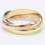 Cartier 18k Rose Gold + 18k White Gold + 18k Yellow Gold Trinity Ring // Ring Size: 4.5 // Store Display