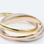 Cartier 18k Rose Gold + 18k White Gold + 18k Yellow Gold Trinity Ring // Ring Size: 4.75 // Store Display