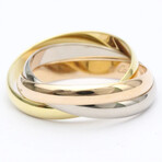 Cartier 18k Rose Gold + 18k White Gold + 18k Yellow Gold Trinity Ring // Ring Size: 6 // Store Display