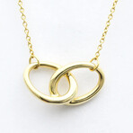 Tiffany & Co. 18k Yellow Gold Double Loop Necklace // 15.35'' // Store Display