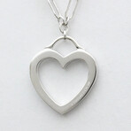 Tiffany & Co. 18k White Gold Sentimental Heart Necklace // 15.94'' // Store Display