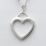 Tiffany & Co. 18k White Gold Sentimental Heart Necklace // 15.94'' // Store Display